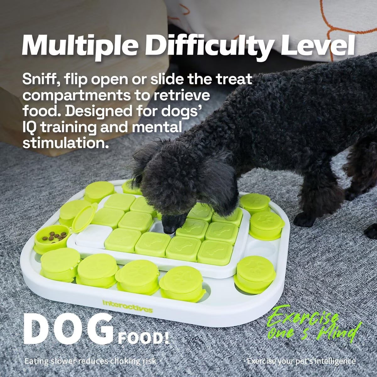 Interactives Dog Puzzle Toys - Mentally Stimulating Treat Dispenser for ...